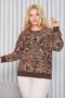 Plus Size Leopard Pattern Soft Sweater - 7