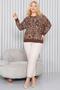Plus Size Leopard Pattern Soft Sweater - 6