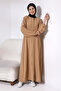 Cappuccino Women's Aerobin Hidden Zipper Hijab Ferace Dress - 4