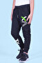 نص أسود مطبوع الاتجاه Sweatpants الرجال