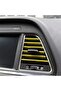 Gold Car Interior Air Conditioner Ventilation Grille - Decorative Strip Trim Set - 2