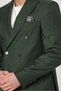 Fatuse Men's Khaki Double Breasted 6 Pieces Metal Buttons 4 Season Blazer Jacket - 3