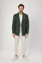 Fatuse Men's Khaki Double Breasted 6 Pieces Metal Buttons 4 Season Blazer Jacket - 8