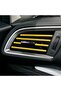 Gold Car Interior Air Conditioner Ventilation Grille - Decorative Strip Trim Set - 5