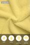 Set of 4 Blue and Yellow Greek Towels 100% Cotton - 2 Hand Towels and 2 Bath Towels - 5