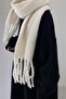 Solid Color Puff Shawl - Winter Neck and Shoulder Shawl - Nude