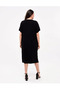 Women's Plus Size Embroidery Pocket Detail Dress - 6