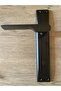 Veroni Black Matte Mirrored Room Door Handle and Noiseless Mortise Lock - 40mm Doorway Set - 4