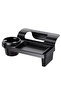 Car interior cup holder organizer cup holder storage box black - 2
