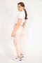 Women's Pink Large Size Jeans with Lace Detail 65n36046 - 4