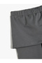 Cotton Skirt Detailed Spanish Leg Trousers - 3