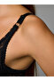 Espera Model Lace Detail Non-Padded Semi-Transparent Bra Black Color - 2