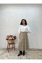 Pleated Collage Dark Blue Plaid Skirt - 2