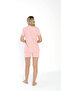 Women's Combed Cotton Fabric Front Button Short Sleeve V Neck Shorts Pajamas Set 19042 - 4