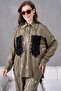 Women's Pocket Detailed Jacquard Shirt Double Set - 6