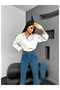 Medium Blue Flared Leg High Waist Jeans - 2