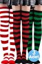 Women's Thick Stripe 3-Piece Knee High Socks