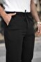 Men's Black Jogger Waist Elastic Double Slim Fit Lycra Trousers - 2