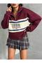 1996 Printed Sweatshirt with Zipper Detail - 2