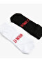 Set of 2 Sock Socks with Slogan Embroidered - 2