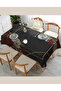 Anthracite Floral Striped Kitchen Dining Tablecloth Living Room Tablecloth - 2