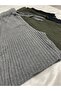 3-Pack Charcoal Grey - Khaki - Black Women's Corded Fabric Casual Comfortable Shorts Pajama Bottoms - 2