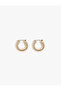 Hoop Earrings Twist Three Rows