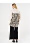 Elastic Drawstring Leopard Pattern Jacket Black - 5