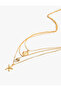 Layered Chain Necklace with Shell and Star Detail - 3