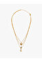Layered Chain Necklace with Shell and Star Detail