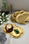 Silen Coffee Serving Tray Gold - Stainless Steel Cloud Model 6-Piece Set - 7