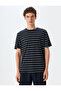 Kt - Crew Neck Cotton Blended Short Sleeve Stripe T-Shirt - 3