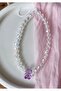 Mi̇raztasarim Purple Bear Shiny Beads Phone Charm Phone Hanger - 3