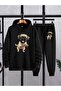 Men's Dog Printed Hoodie & Sweatpants Set - Hooded Sweatsuit Set - 2