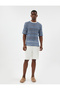 Cotton Blend Texture Oversize T-Shirt - Translucent, Short Sleeve, Crew Neck - 2