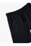 Textured Basic Shorts with Tie Waist - Pockets - 3
