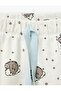Cotton Printed Short Sleeve Crew Neck Shorts Pajamas Set - 3