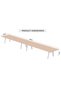 Bentuk 139-48 12 Seater Conference Meeting Table Modern Office Furniture - Oak - 6