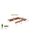 Vorm 136-14 U-Shaped Conference Meeting Table for Office - 12 Seater, Light Walnut - 4