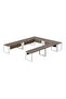 Vorm 136-14 U-Shaped Conference Meeting Table for Office - 12 Seater, Brown Linen - 2