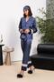 Satin Women's Pajama Set - 1320 Navy Blue