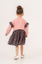 Floral Print Girls' Dress with Ruffled Sleeves - 3