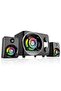 Rms-g8 2 1 25w Bluetooth Usb-sd-fm Rainbow Siyah Led Işıklı Gaming Speaker
