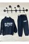 Brand Model Excellent Quality 3 Thread Boys Tracksuit Set - 4