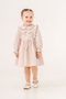 Baby Neck Sleeves Ruffles Floral Embroidery Baby Girl Dress - 7