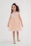 Tulle Detailed Buckle Girls' Evening Dress