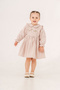 Baby Neck Sleeves Ruffles Floral Embroidery Baby Girl Dress - 4