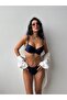 Aria Patterned Supported Navy Blue Bra Set