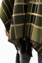Striped Pattern Poncho, Fisherman's Stitching Button Detailed Poncho, Outerwear Poncho, Knitwear Knitted Chic Poncho - 6