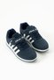 Children's Navy Blue White Lace-Up Single Velcro Flexible Lightweight Artificial Leather Unisex Kids Sneaker Sports Shoes - 5